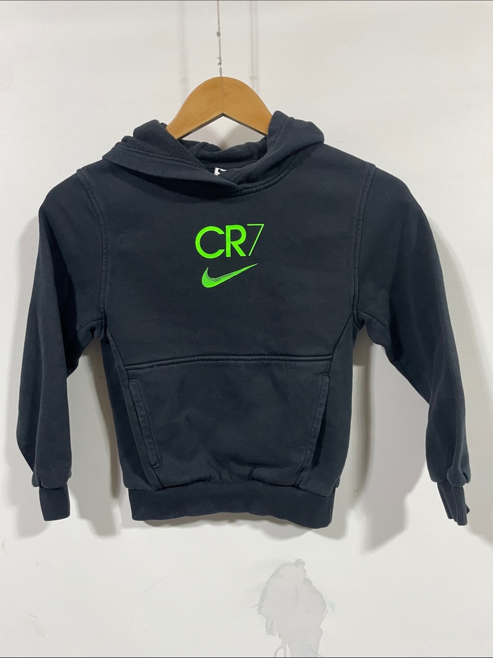 Nike CR7 Black Hoodie with Neon Green Logo
